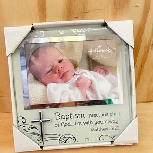 Hallmark Silver and Cream Baptism Photo Frame 4x6